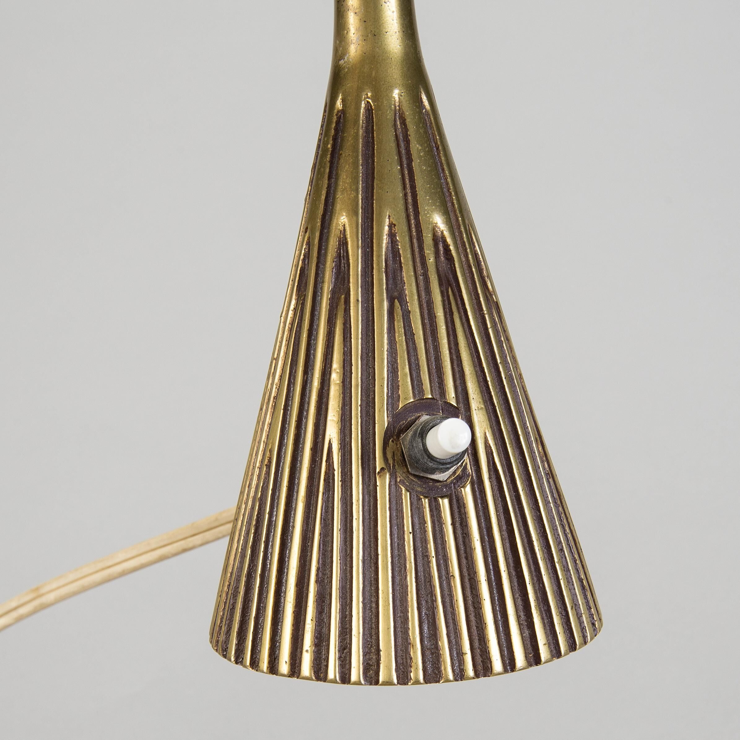 ASEA lamp in cast bronze by Sonja Katzin, Sweden, 1960