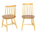Set de 2 chaises "Janostolen", Klevshult, Vaggeryd, Suède, 1960