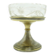 Sugar bowl, Art Deco, silver-plated brass, glass, Poland, 1930s.