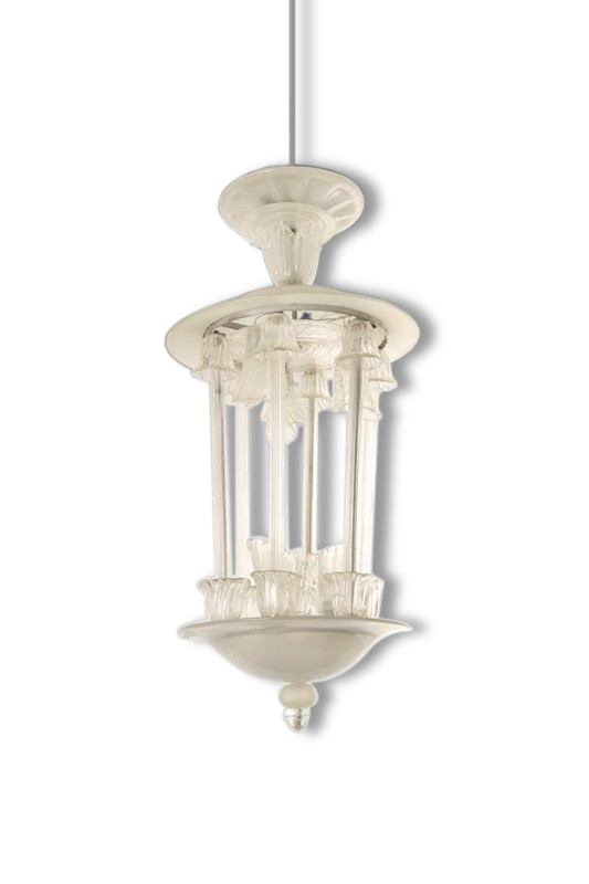 Hanging lamp in murano glass