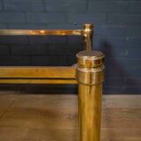 Brass coffee table, Hollywood Regency style