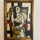 Peinture de style cubiste – Signature – Huile avec ornement et cadre de