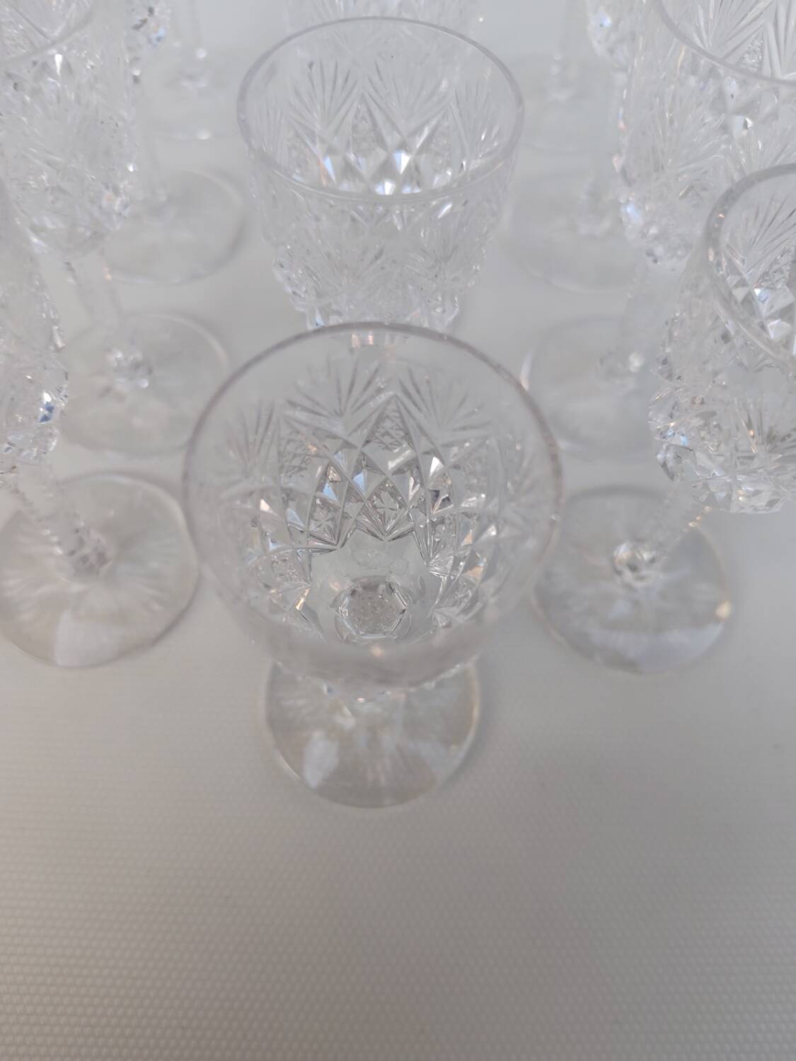 12 Saint Louis crystal liqueur glasses, Florence model.