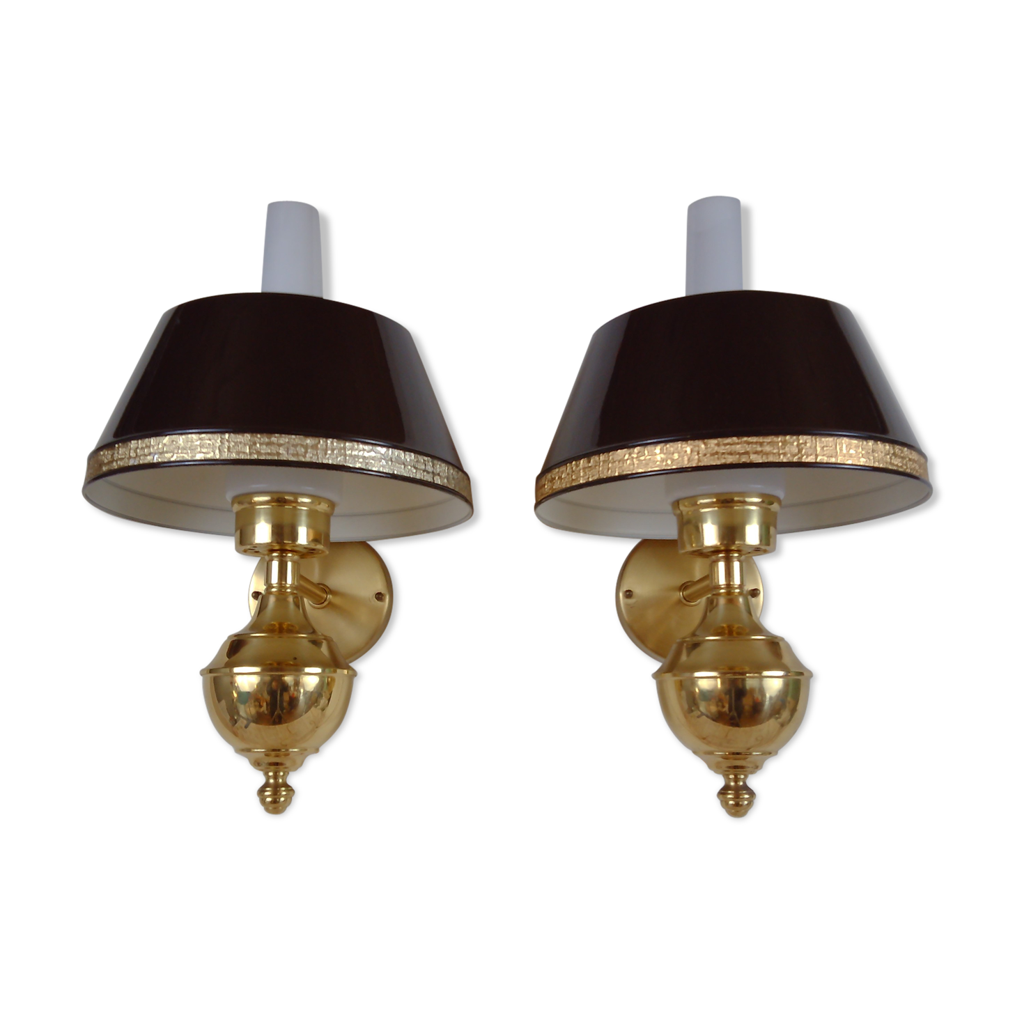 English style sconces by Erik Wärnå for EWÅ, Värnamo, Sweden. 1970's.