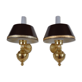 English style sconces by Erik Wärnå for EWÅ, Värnamo, Sweden. 1970's.