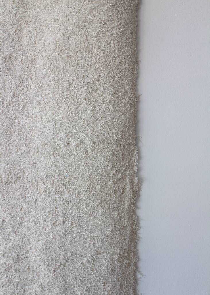 White recycled cotton rug - Hand-woven - 140 x 200 cm