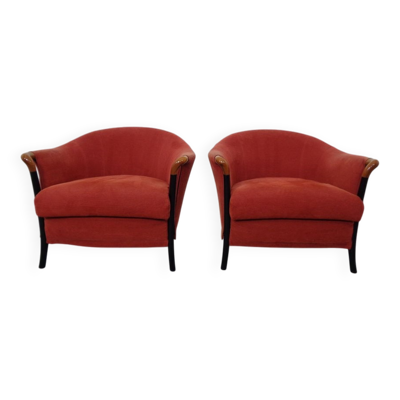 Set of Progetti Lounge Chairs by Umberto Asnago for Giorgetti, 1980s, Set of 2
