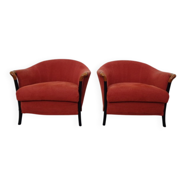 Set of Progetti Lounge Chairs by Umberto Asnago for Giorgetti, 1980s, Set of 2