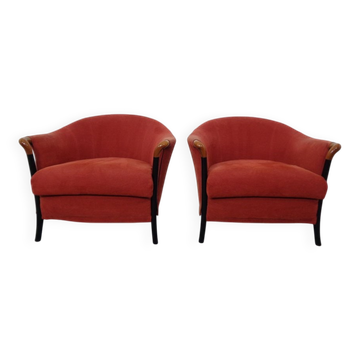 Set of Progetti Lounge Chairs by Umberto Asnago for Giorgetti, 1980s, Set of 2