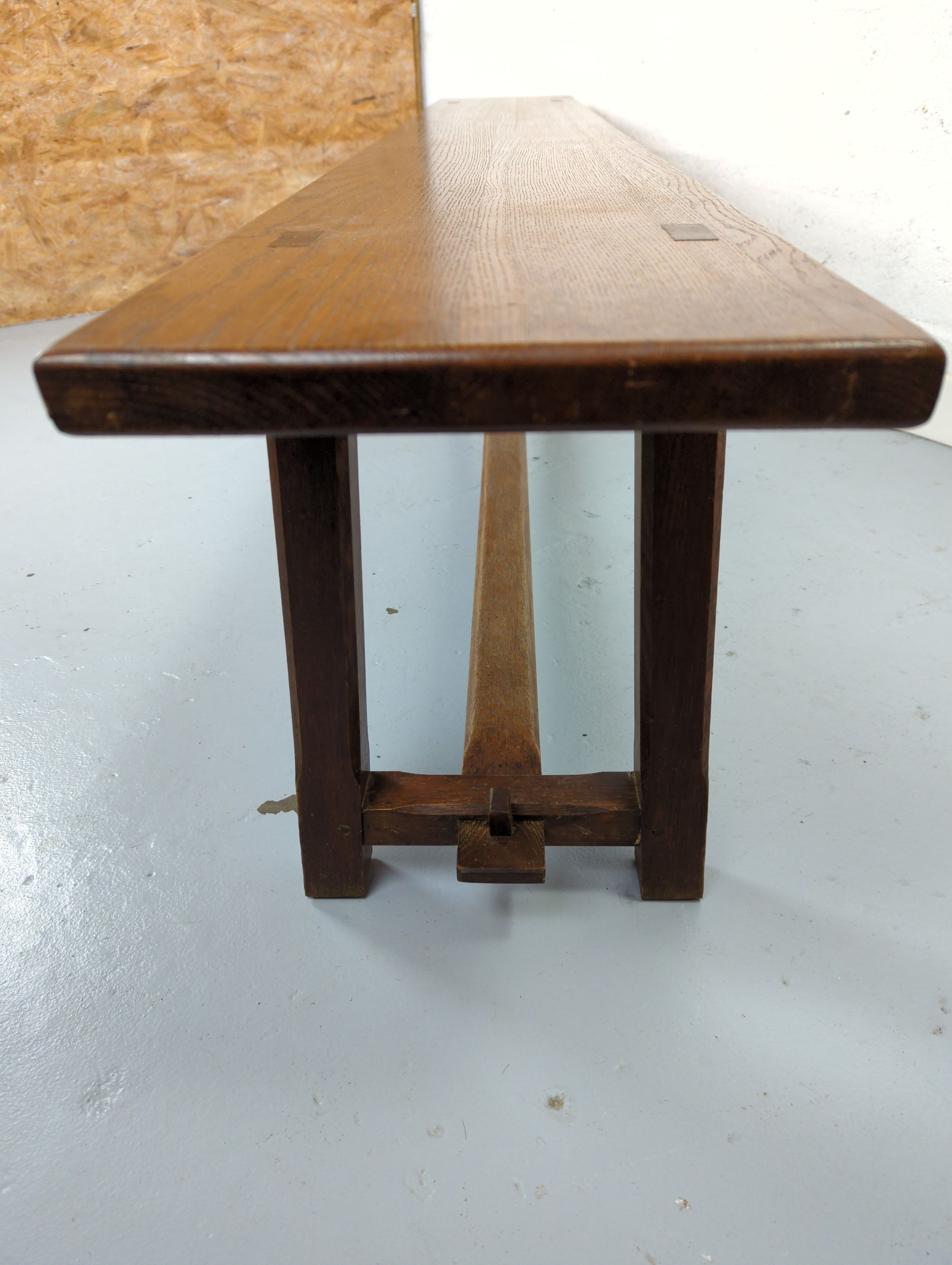 Old bench for oak farmhouse table