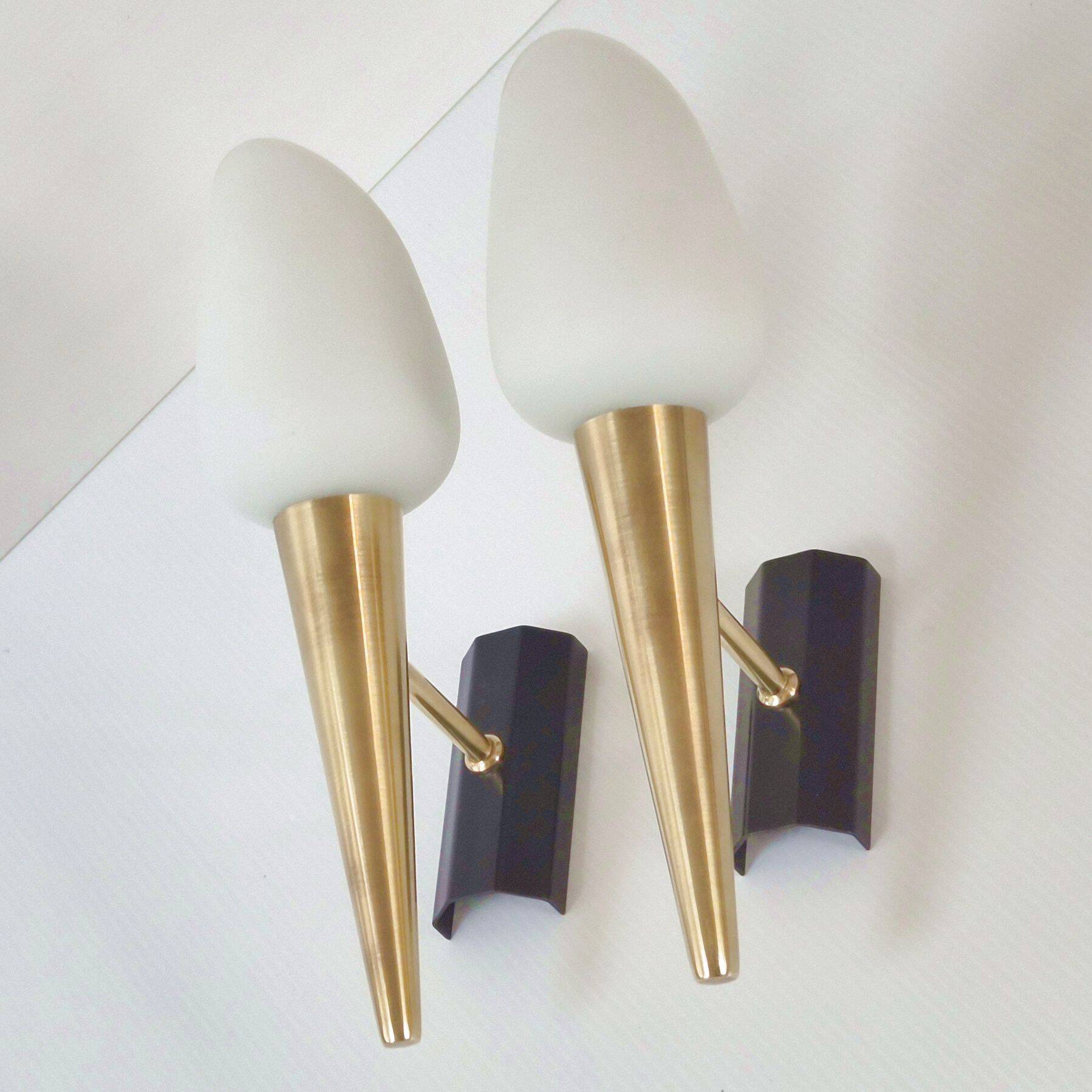 Pair of vintage wall lights from the 1950s.