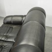 1970s Italian Two-Seat Sofa by Adriano Piazzesi in Chrome and Leatherette