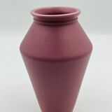 Vintage matte powder pink ceramic vase