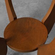 Amsterdamse School Oak round Side Table, The Netherlands, ca. 1920