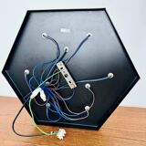 Lustre encastré en verre bicolore des années 1980 par F. Fabbian