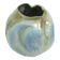 Postmodern Sculptural Hand-Made Iridescent Blue Glazed Earthenware Vase, Italy
