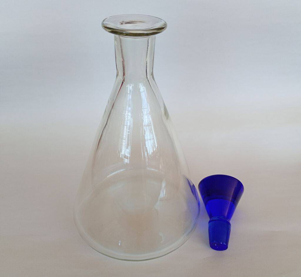 Art Deco Handblown Glass Decanter