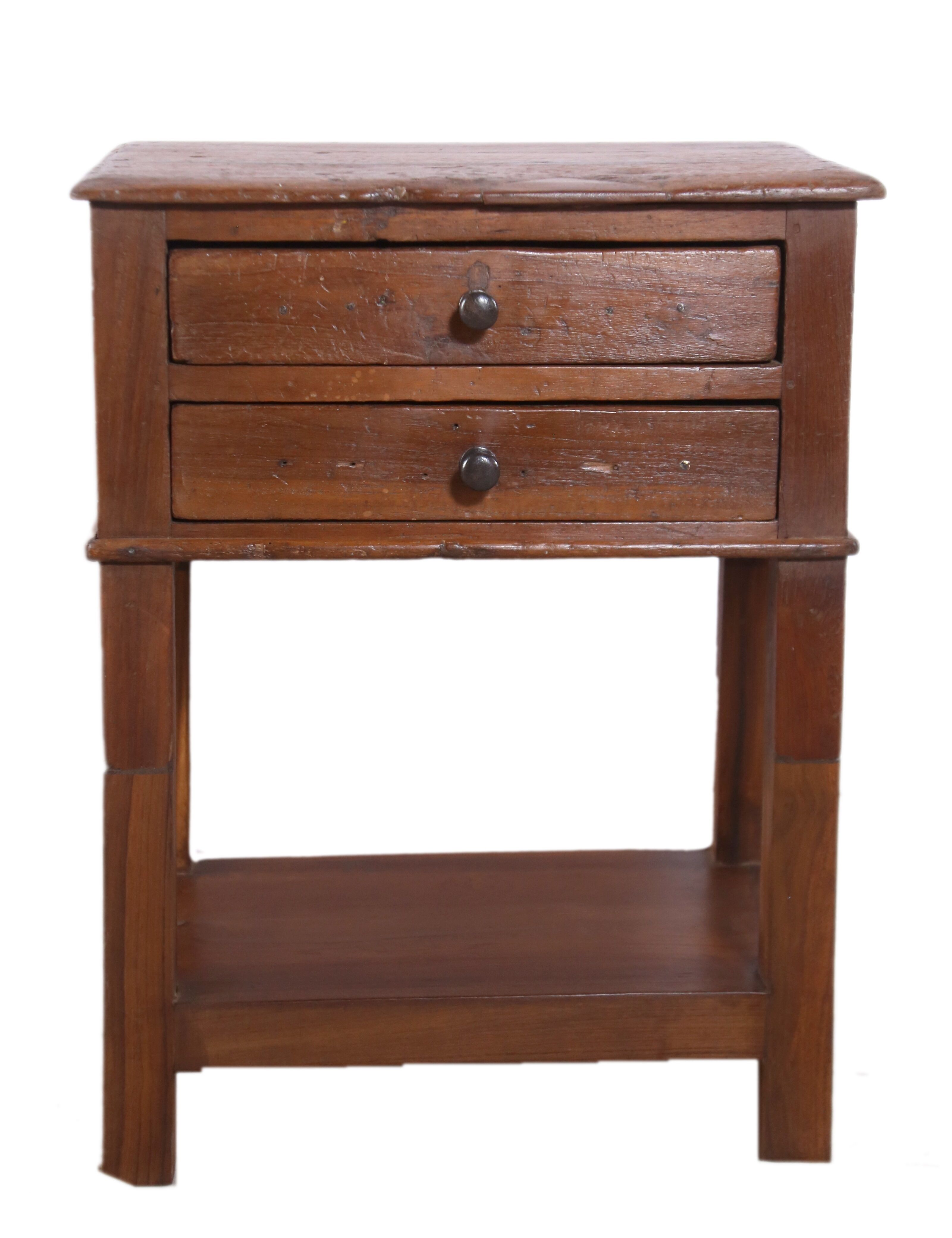 Old Burmese teak bedside