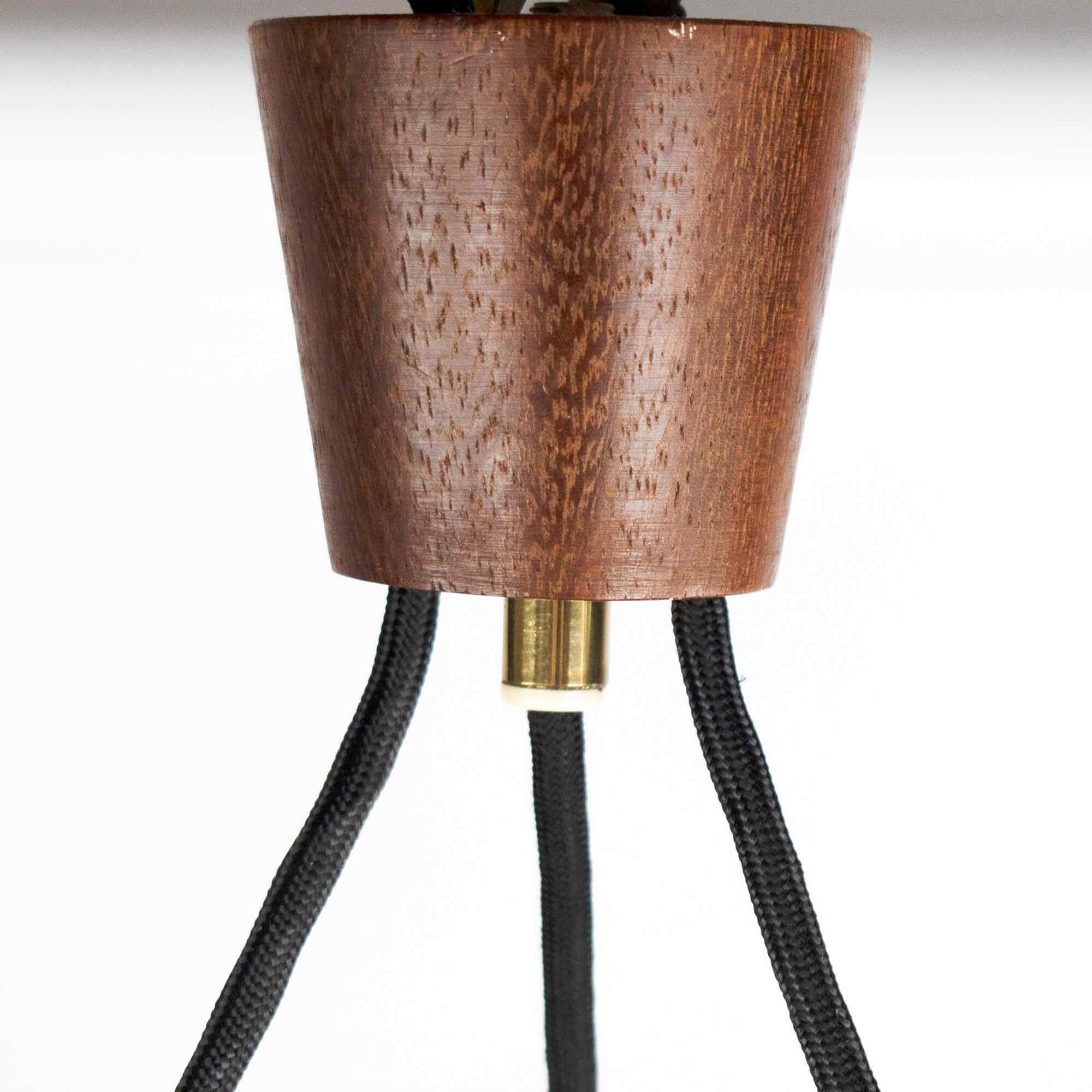 1960s Boomerang Teak Hanging Lamp by Philips Mid Century Vintage