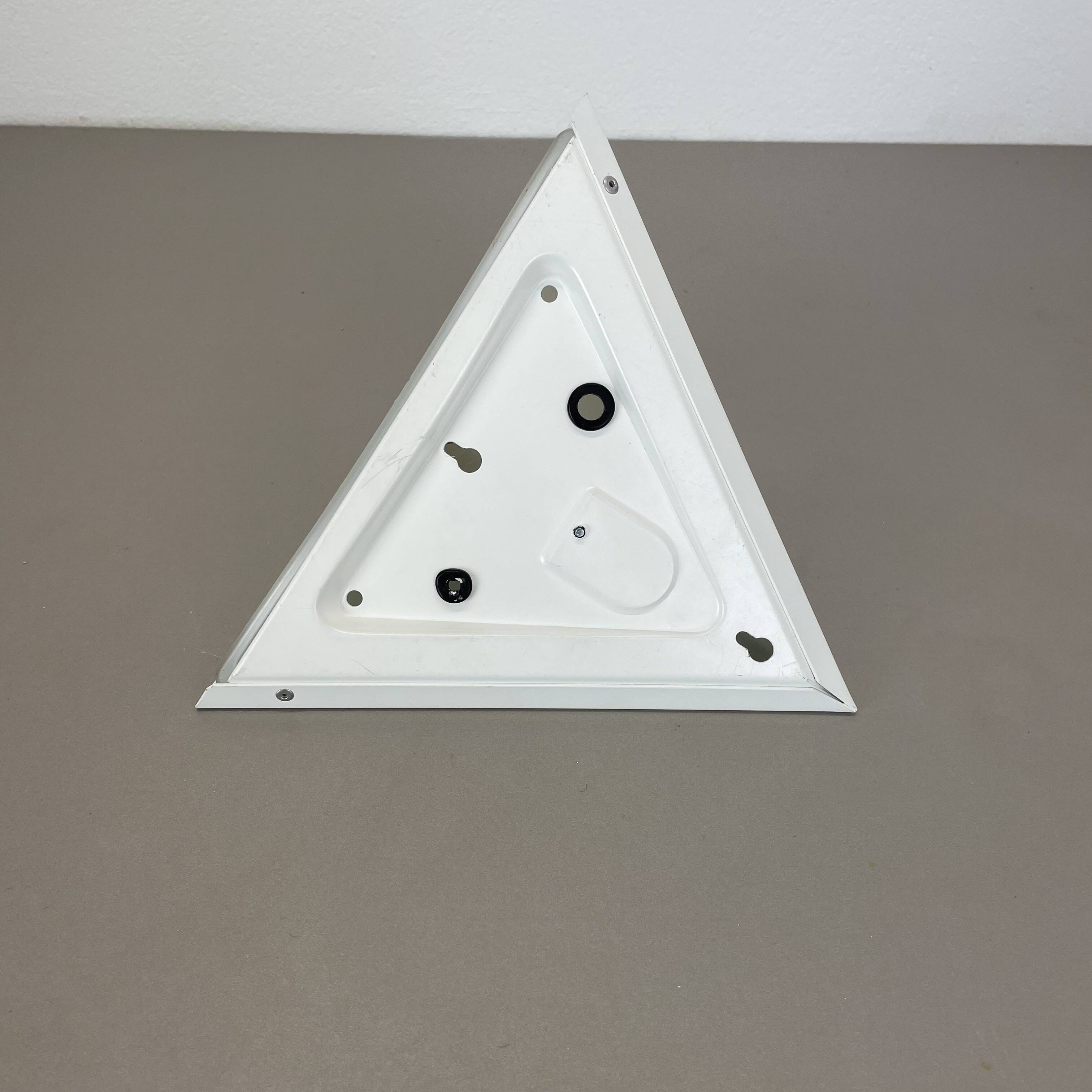 Original cubic satin white glass wall light by glashütte limburg, germany 1980s