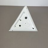 Original cubic satin white glass wall light by glashütte limburg, germany 1980s