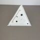 Original cubic satin white glass wall light by glashütte limburg, germany 1980s