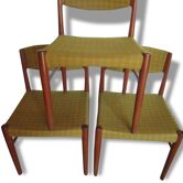 3 chairs teak Danish Glostrup MOBLERFABRIK