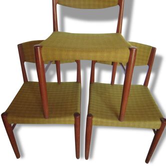 3 chairs teak Danish Glostrup MOBLERFABRIK