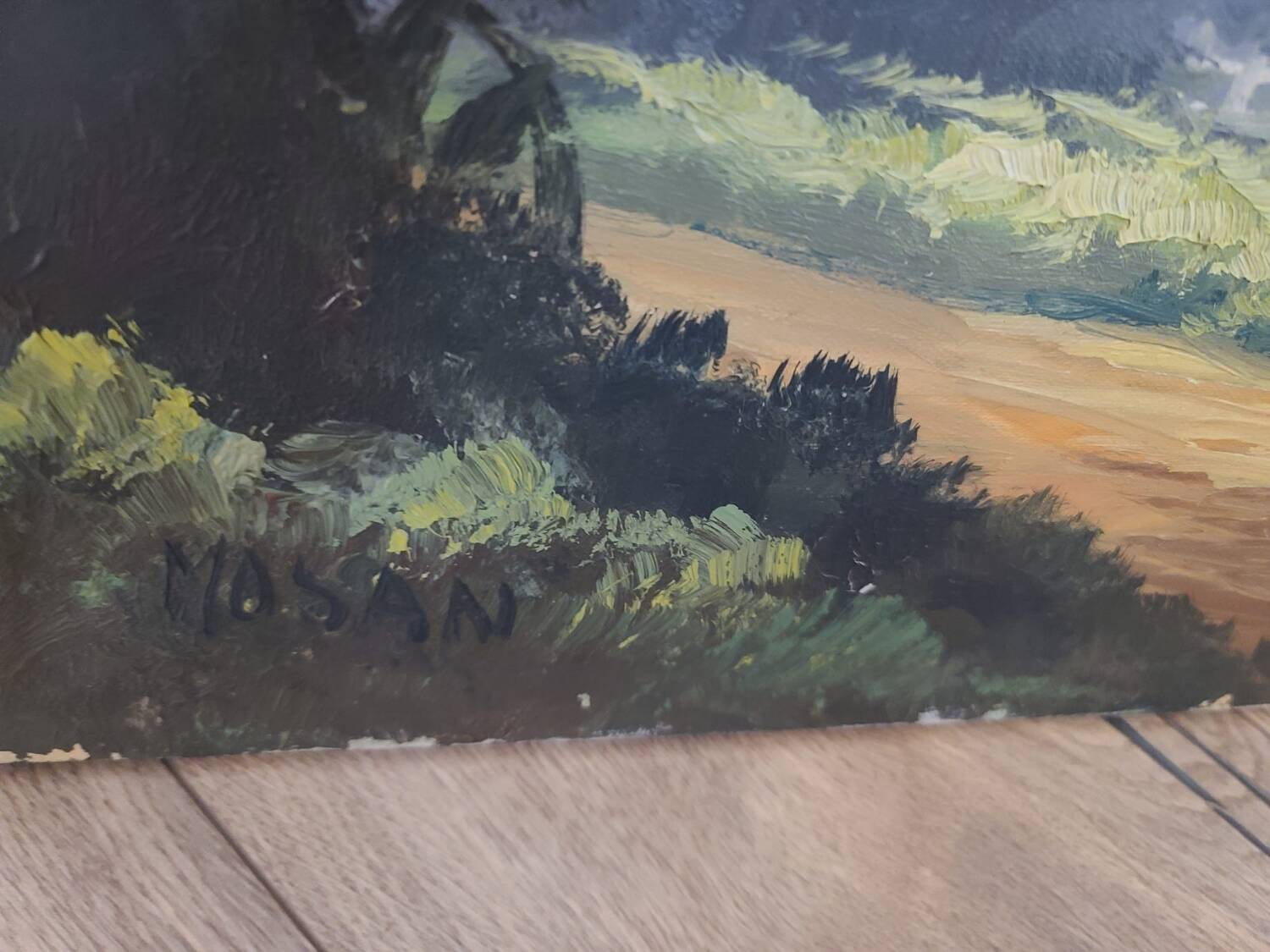 Painting on canvas signed Mosan