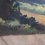 Painting on canvas signed Mosan