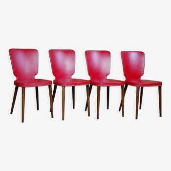 4 chaises bistrot Horgen Glaris années 60