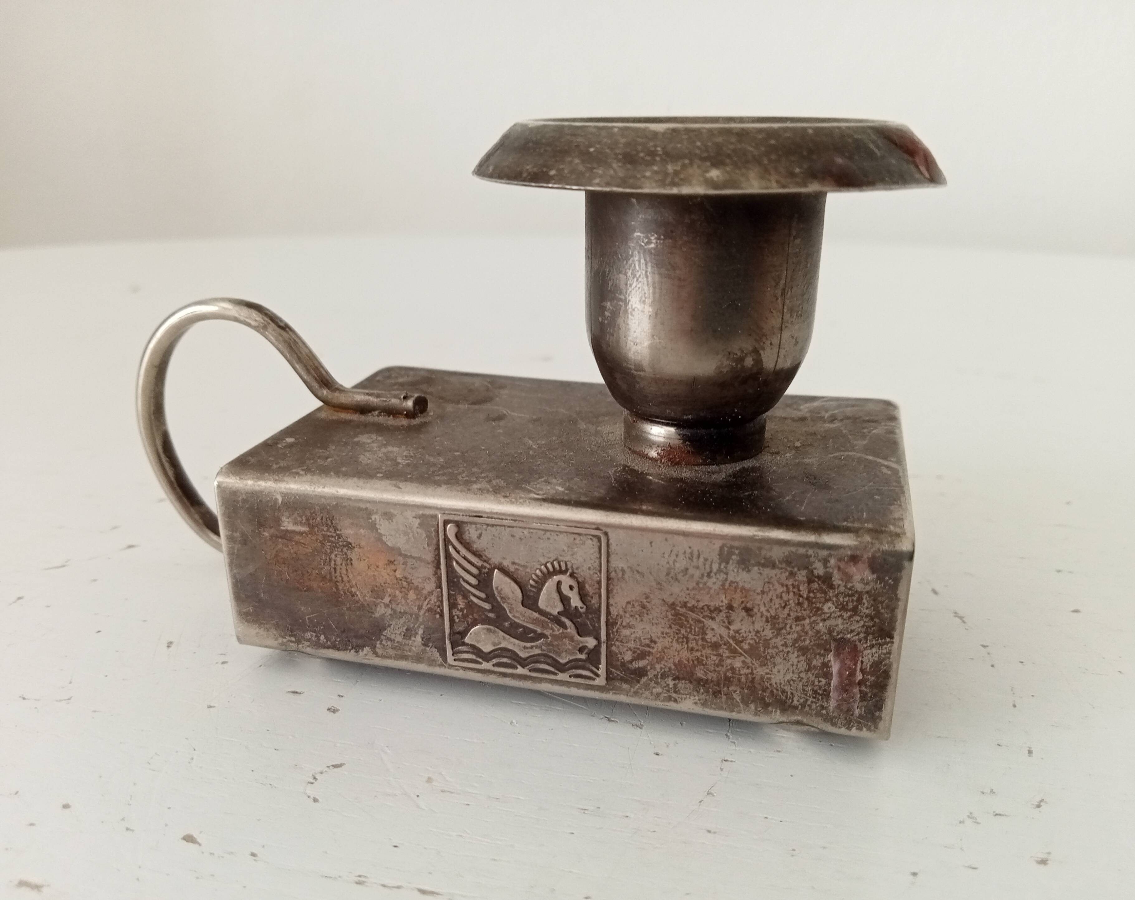 Vintage match holder candlestick