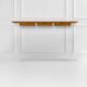 Wall-Mounted Console Table in Wood with Drawers and Brass Handles by Osvaldo Borsani for ABV, 1950s