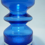 Vase en verre bleu cobalt scandinave