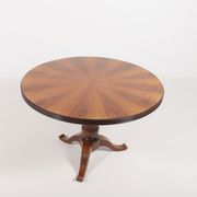 Italian round dining table in veneer, 1930s