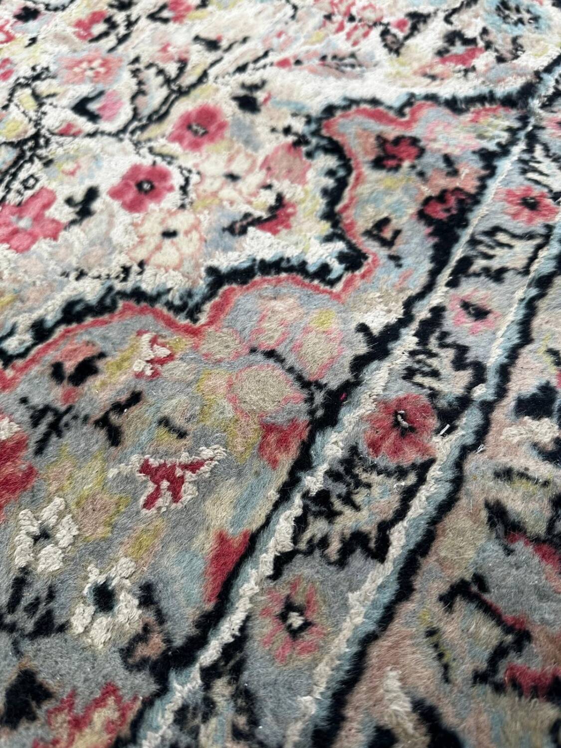 Persian wool and silk rug