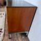 Enfilade 2 sliding doors in teak feet vintage chrome