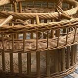 Rattan bottle racks