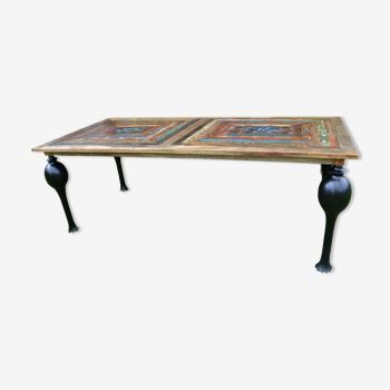 Table à manger Manhattan de 8 à 10 places style industriel Bois récupéré