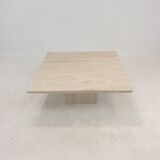 Italian Travertine Coffee Table, 1980's