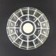 Mid-century modern white iron glass flush mount or ceiling light from limburg, germany, 1960s