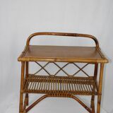 Rattan bedside table