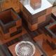 Necessary modernist smoker in rosewood and art deco macassar