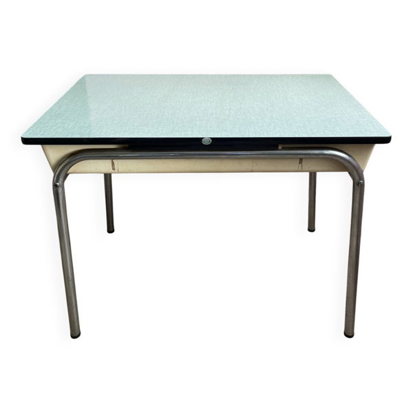 Table Formica vert d eau avec ses 2 rallonges — Beyit