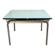 Table Formica vert d eau avec ses 2 rallonges
