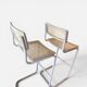 Cesca white bar stools, 1970s, set of 2