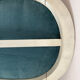 Blue velvet medallion armchair in Louis XVI style