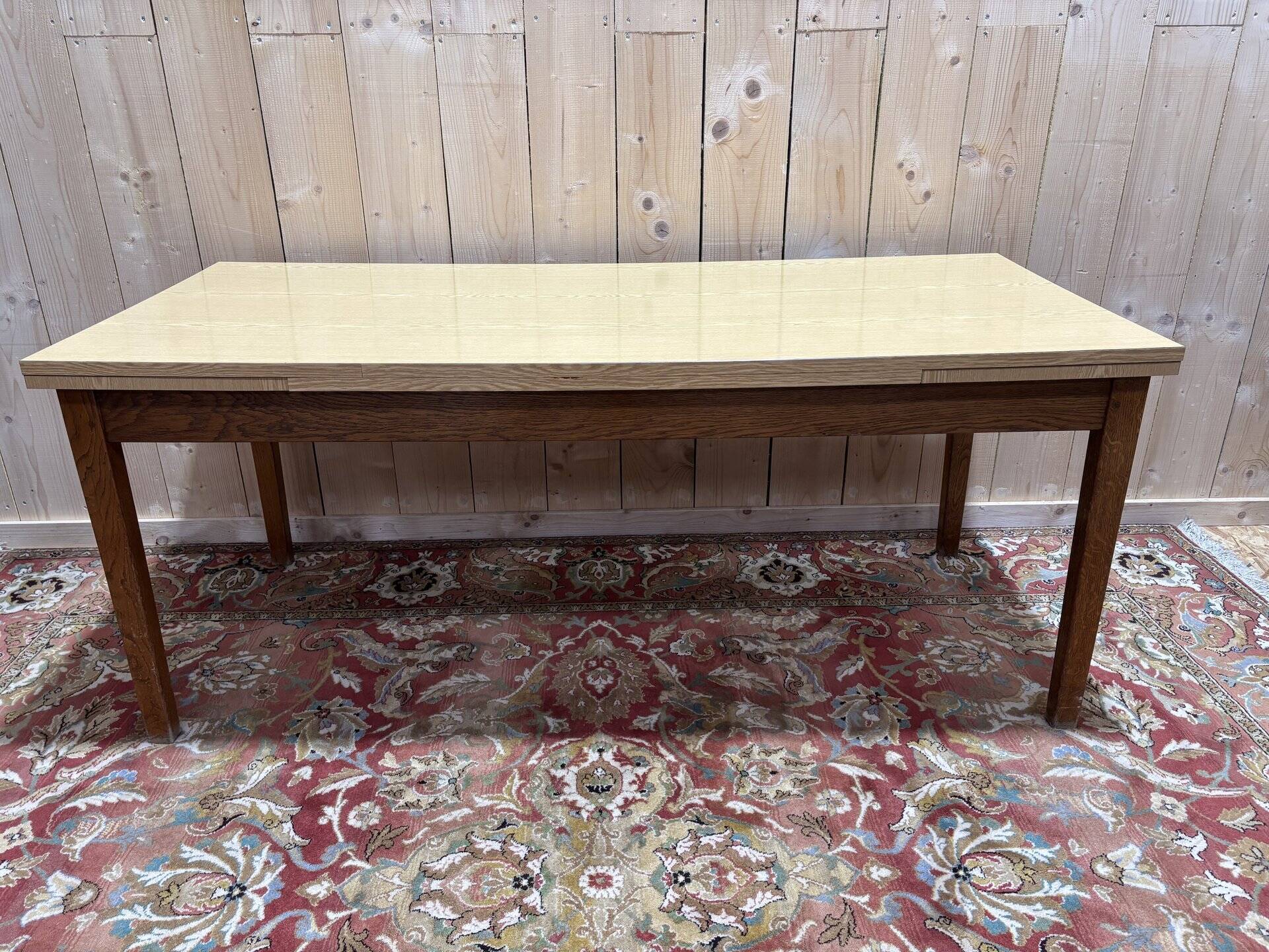 Oak and Formica dining table