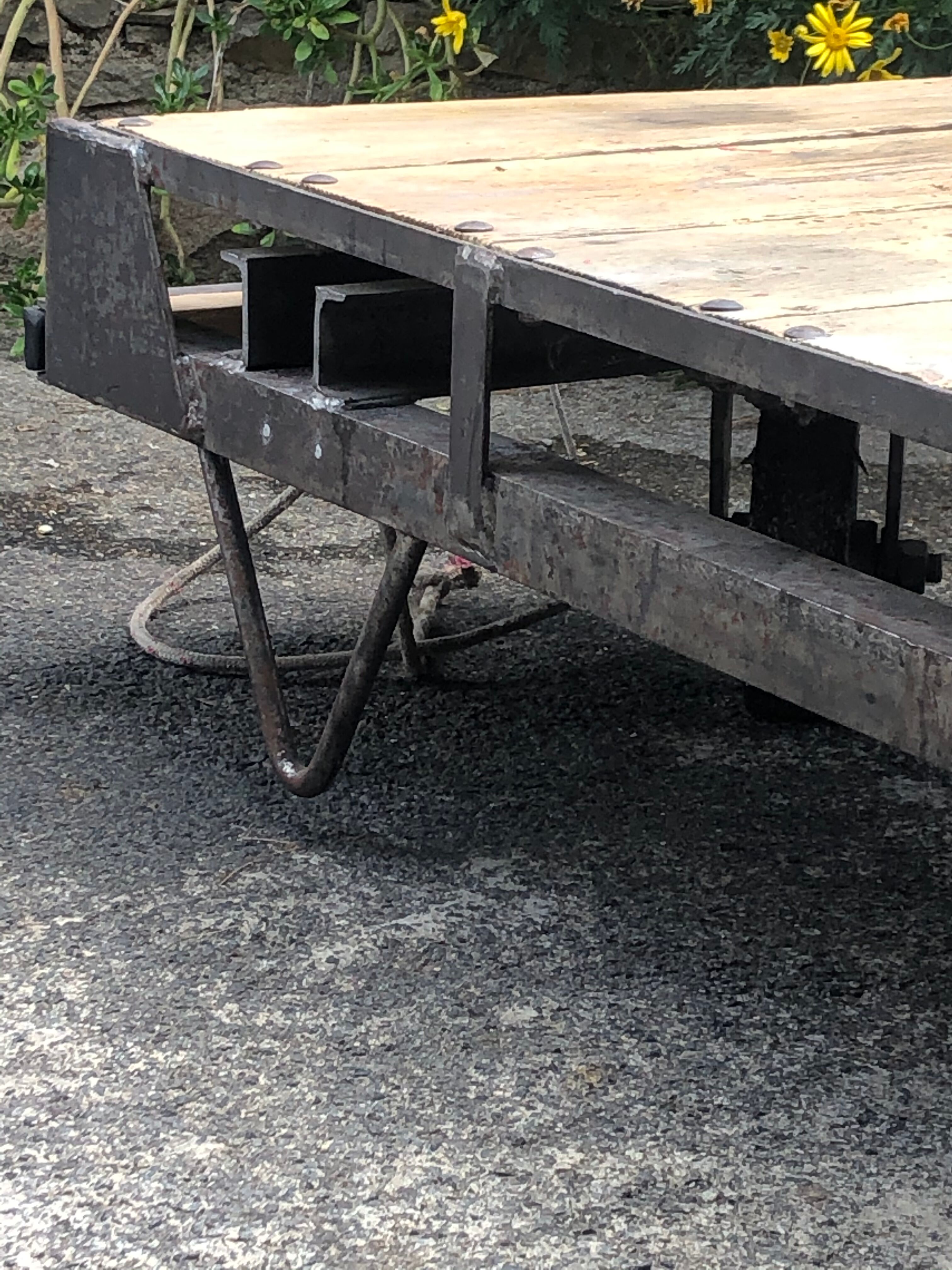 Industrial coffee table