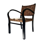 Fauteuil scandinave en bois et corde par Axel Larsson, 1950